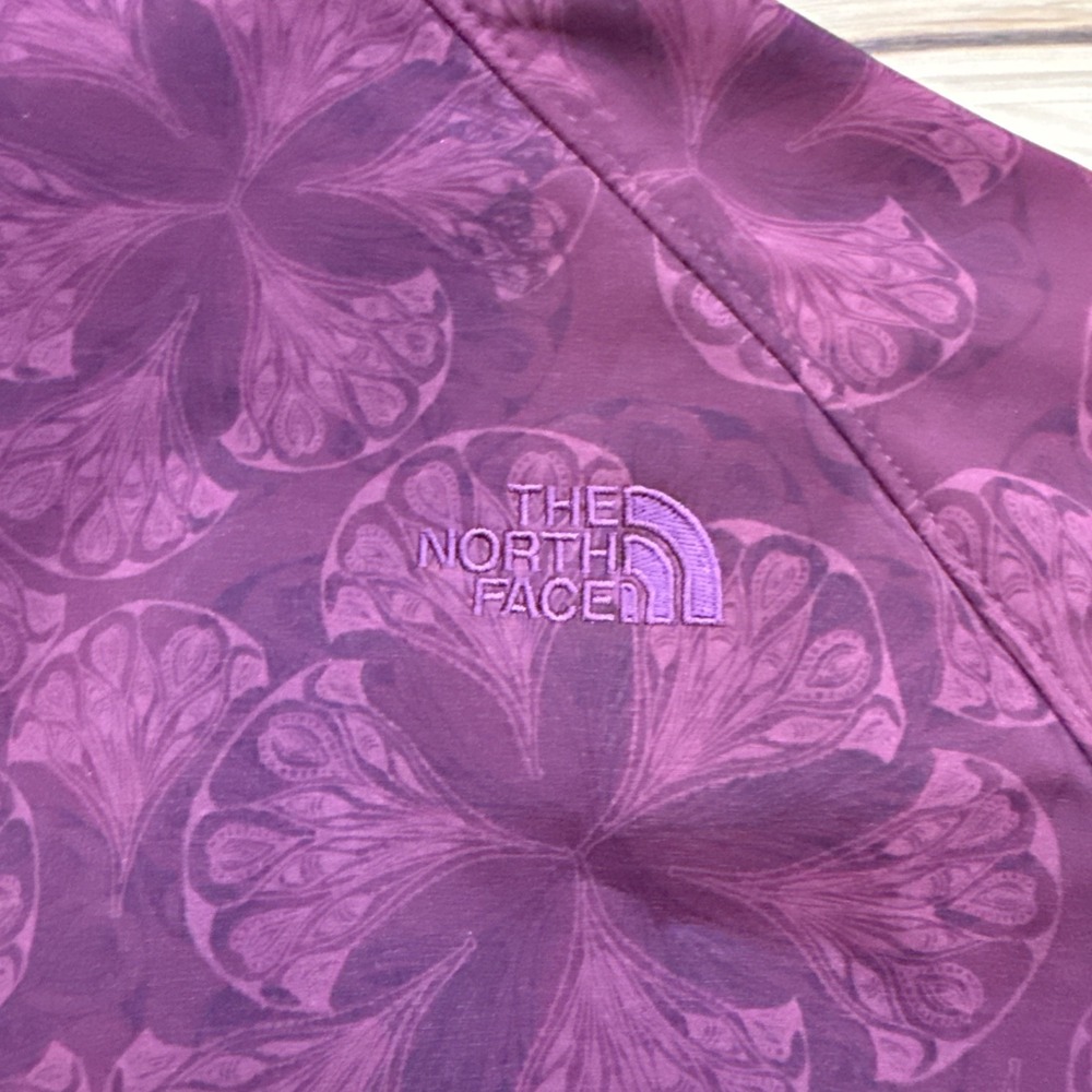 The North Face Women's Burgundy Apex Bionic Softshell Jacket Floral Size XL - Picture 6 of 8